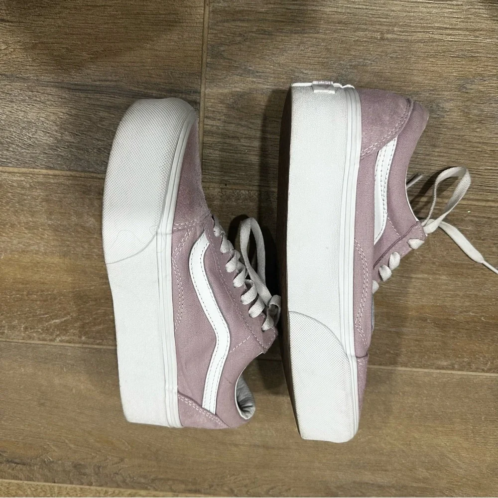 Vans Women's Light Pink Platform Sneakers - Picture 8 of 11